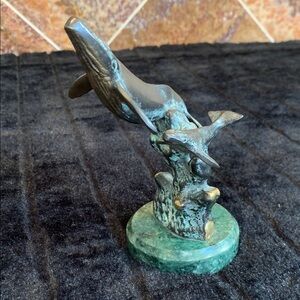 GALLERY FIND | SPI Gallery Brass Humpback Whale & Calf Sculpture
